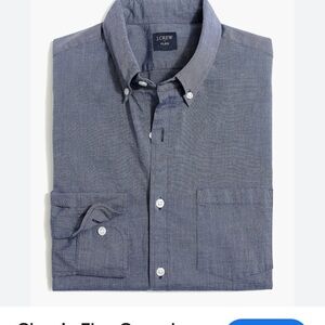 J. Crew Men's Slate Slim Flex Washed Button Down Shirt